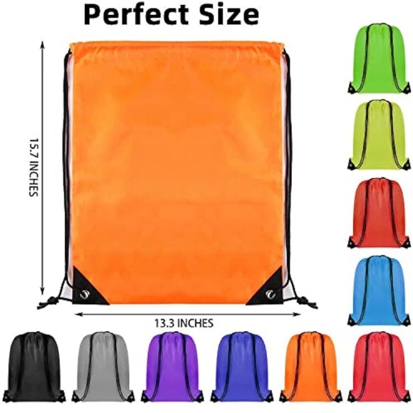 NWT The Salty Brigs, Brigantine, NJ Drawstring Back Pack - Black - Picture 5 of 14